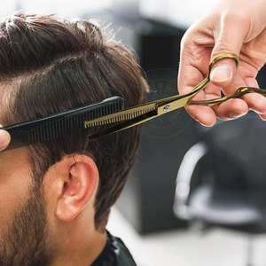 Ciseaux de coiffure professionnels de haute qualité en acier inoxydable, légers, vente en gros, ciseaux de salon fabriqués au Pakistan - Product Image 6