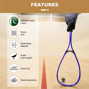 Guante de Racquetball Premium, Orientación para la Mano Izquierda, Doble Costura, Cuero Sintético, Refuerzo en el Pulgar, Solución para Manos Sudorosas, Agarre Antideslizante - Product Image 2