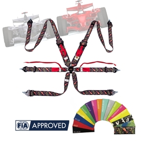FIA Motorsport 6 Point Safety Harness SPORT PLUS 5 With <b>Bolt</b> In Attachments OEM ODM Custom Logo Color Wholesale For Racing Car - Product Image 2