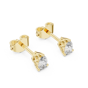 Pendientes de Diamantes Cultivados en Laboratorio con Corte Pera de 0.25CT, Engastados en Oro Amarillo de 18K, para Compromiso, Boda, San Valentín, Uso Diario - Product Image 1