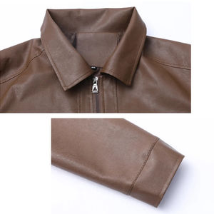 Veste en cuir ample et confortable, flatteuse pour toutes les morphologies, coupe-vent et imperméable, veste pour homme - Product Image 2