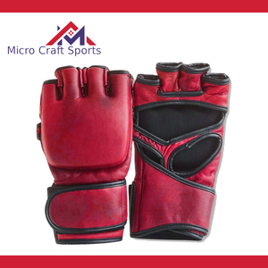 Gants de boxe et de MMA professionnels en cuir PU avec logo personnalisé, fermeture réglable, antidérapants, sangle de poignet ajustable, fabriqués au Pakistan - Product Image 6