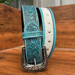 Fabricante de alta calidad al por mayor, cinturón de cuero de vaca mecanizado a mano para hombres y mujeres, cinturón de cuero de vaca genuino con hebilla - Product Image 4