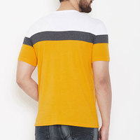 T-shirt pour homme bicolore 100% coton, décontracté, respirant, séchage rapide, élégant, tendance, mode streetwear, manches courtes, à porter au quotidien