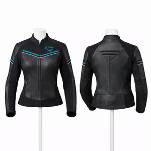 Chaqueta de Motocicleta de Cuero Personalizada para Mujer, Chaqueta de Motociclista Ajustada, Chaqueta de Cuero para Motocicleta a la Moda - Product Image 1