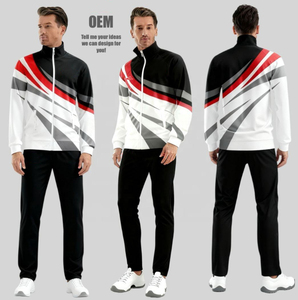 Custom Sublimation Printed Men's <b>Polyester</b> <b>Tracksuit</b> Set Full Zip Jacket Jogger Sports Team Uniform Wholesale OEM - Product Image 5