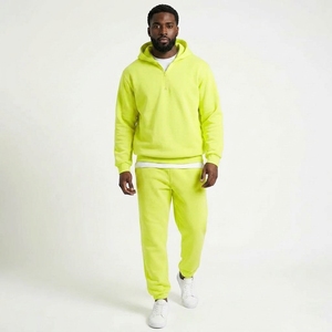 Conjunto Deportivo de Otoño para Hombre de 2 Piezas, Sudadera con Cierre de Cremallera, Pantalones Deportivos de Forro Polar, Cálidos y Casuales, Fabricante OEM Personalizado al por Mayor - Product Image 1