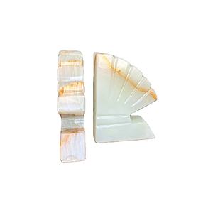 Sujetalibros de Ónix Verde Sunburst, Decorativos, de Piedra Egipcia, para Hogar u Oficina, Accesorios para Estanterías, Elegante Regalo - Product Image 3