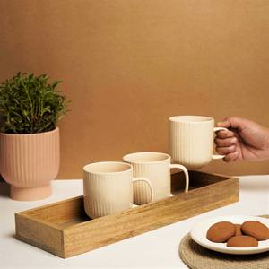 Plateau rectangulaire décoratif en bois moderne pour la maison et l'hôtel, taille personnalisée, nouveau design, plateau de service en bois de style farmhouse, plateau de rangement alimentaire - Product Image 5