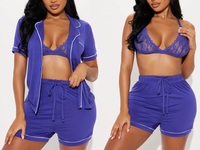 Nouvelle Arrivée Pyjama Court Femme Personnalisé en Popeline Respirante et Élégante pour le Sommeil – Confortable Printemps-Été