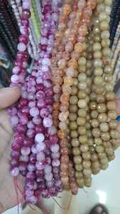 Fashion Trendy Resin Polished Eco-Friendly Crack <b>Glass</b> Crystal 8mm 10mm Beads Stretch Bangle Fine Jewelry for Women <b>Girls</b> - Product Image 4