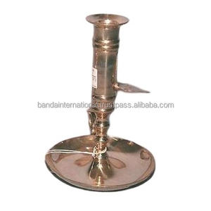 Brass Table Decorative <b>Candle</b> <b>Taper</b> Holder With Engraving Design And Gold Finished For Home Decor For Office Decor - Product Image 6