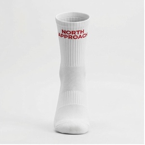 North Approach Crew <b>Socks</b> White Breathable <b>Running</b> <b>Socks</b> for Adults Summer Season - Product Image 1
