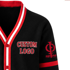 Cárdigan con logotipo personalizado, letra griega DST 19** bordada, forro polar de alta calidad, cuello en V, ribete a rayas, con botones, directo de fábrica, Pakistán. - Product Image 5
