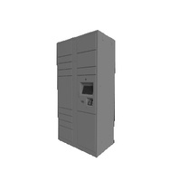Casier de livraison de colis extérieur intelligent en acier laminé à froid Anzi Brand DBS-001 avec une épaisseur de 1,0 à 2,5 mm, montage au sol/mur