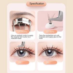 ชุดแหนบต่อขนตาปลายไฟเบอร์ 90 องศา คุณภาพสูง ป้องกันไฟฟ้าสถิตย์ ทนทาน จับถนัดมือ สำหรับต่อขนตาแบบวอลลุ่ม  ผลิตตามสั่ง ยี่ห้อส่วนตัว  วัสดุสแตนเลส - Product Image 4