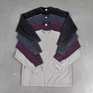 เสื้อเชิ้ตแขนยาวสไตล์วินเทจสำหรับผู้ชาย ผ้าเจอร์ซีย์เนื้อนุ่ม 250 GSM ทรงโอเวอร์ไซส์ สตรีทแวร์ คอทรงโอ ป้องกันขนร่วง ยี่ห้อ Meeroos - Product Image 1