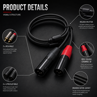 Câble Combo XLR Professionnel Ice Combo, Câble de Signal Powercon DMX512 pour Équipement d'Éclairage Scénique, Assemblage de Câbles Personnalisés OEM ODM