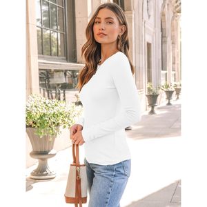 เสื้อสเวตเตอร์ผู้หญิงแบบร่อง คอลเลคชั่นฤดูใบไม้ร่วง 2025 เสื้อยืดพื้นฐานแบบคัสตอม คอลเลคชั่น Queen แขนยาว คอวี เสื้อซับใน - Product Image 3