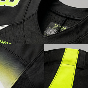 Uniforme d'entraînement de football américain pour adultes, taille plus |   Haut à manches courtes en polyester respirant de haute qualité, jersey cousu - Product Image 6