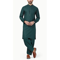 Ensemble shalwar kameez classique pour homme, long kurta, shalwar confortable, tissu respirant, vêtements traditionnels