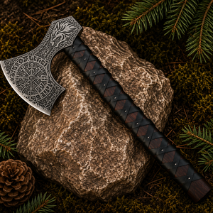 Hacha Berserker, Hacha de Batalla, Tomahawk, Hacha Larga-27, Hacha Fenrir, Hacha Mitológica, Hacha Forjada a Mano, Hacha Hecha a Mano - Product Image 1