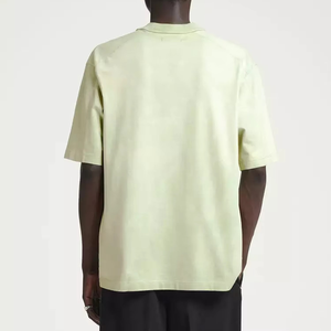 <b>Men's</b> Light <b>Green</b> Oversized <b>T</b> <b>Shirt</b> Drop Shoulder O Neck Lightweight Streetwear Casual Hip Hop Custom Screen Print Tee - Product Image 5