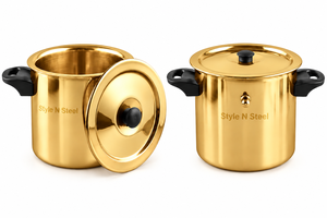Copper Color Stainless Steel Double Boiler Melting <b>Pot</b> with <b>Lid</b> and Side Handles for Beekeeping - Product Image 2