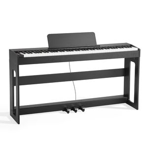 Pianoforte Digitale a 88 Tasti Completamente Pesati, Tastiera Elettrica con Triplo Pedale, Supporto per Pianoforte, Adattatore di Alimentazione, Alta Qualità Musicale - Product Image 1