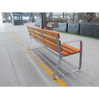 Vente directe usine : Banc moderne en métal et bois massif, design coloré, durable, pour usage extérieur, commande en gros