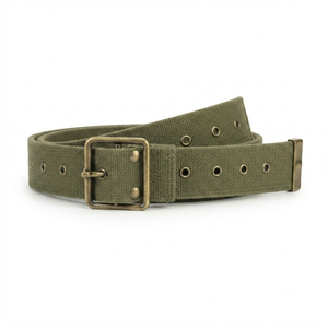 Ceinture en toile robuste de qualité supérieure avec boucle à ardillon métallique, ceinture uniforme réglable - Product Image 2