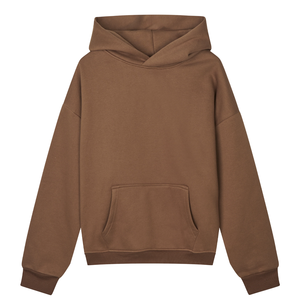 Sweat-shirt à capuche pour homme, coupe classique, couleur unie, en molleton de coton, pull décontracté avec poche avant, vêtement d'automne - Product Image 5
