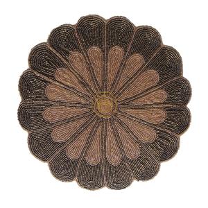 Trendy Modern Embroidered Eco-Friendly <b>Rounded</b> Beaded <b>Placemat</b> for Home Decor - Product Image 3