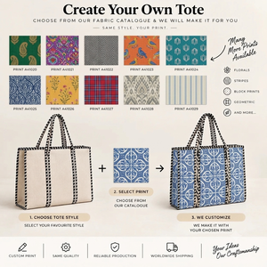 Quilted Tote <b>Bag</b> Cotton Indian Hand Block Print Embroidery Zipper Closure <b>Lavender</b> Blue Floral Bohemian for Women Wholesale - Product Image 5