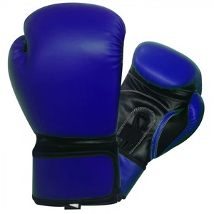 Gants de boxe de qualité supérieure, bleu noir, mitaines d'entraînement, arts martiaux professionnels, sparring, gants de frappe en cuir, Muay Thai, pour hommes - Product Image 1