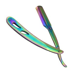 Razor Factory Private Label Good Quality Salon Barber Home Used Men Stainless Steel Straight <b>Edge</b> Razor - Product Image 5