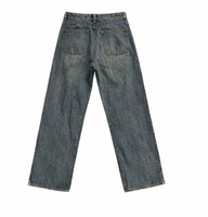 Jeans de Mezclilla Personalizados 2026, Estilo Y2K, con Lazo, Estampado de Leopardo, Detalle de Borlas, Holgados, Ligeros, 100% Algodón, Casuales, de Cintura Alta