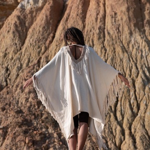 Bohemian Fringe Kimono Handmade Tribal Boho Cardigan Lightweight Ethnic Festival Wear Stylish Open Front Cover Up for Women - Product Image 4