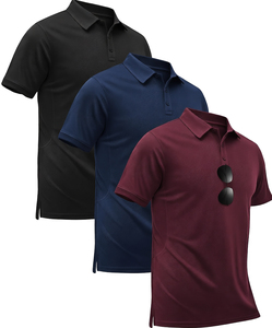 เสื้อโปโลชายขายดี รับทำโลโก้ ใส่สบาย ดีไซน์ใหม่ สีพื้น ผ้าฝ้ายระบายอากาศได้ดี ไซส์ใหญ่ คุณภาพสูง - Product Image 1