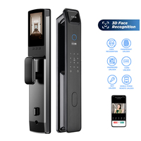 Serrure numérique WiFi Sudex XF09 avec reconnaissance faciale 3D, empreintes digitales (300 utilisateurs), caméra, carte NFC, RFID, système de sécurité intelligent sans clé