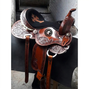 Nouvelle selle de cheval en cuir naturel occidental de haute qualité, sculptée à la main, magnifique selle occidentale - Product Image 2