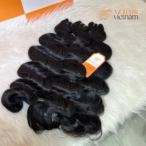 High Quality Raw Vietnamese Hair Body Wave Texture Natural Black Color #1b 100% Human Hair Bundles - Product Image 2