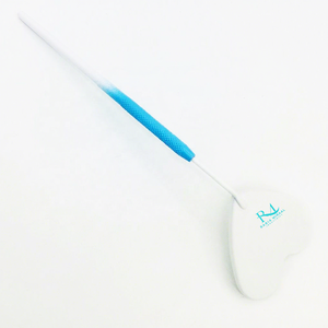 Miroir pour extensions de cils, simple face, personnalisé, en forme de cœur, bleu et blanc, revêtement poudré - Product Image 2