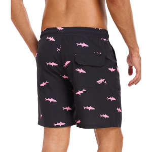 Shorts de bain pour hommes en polyester et élasthanne imprimés sur mesure, séchage rapide, respirants, pour l'été, la plage, la salle de sport, les entraînements, vêtements de bain athlétiques - Product Image 2