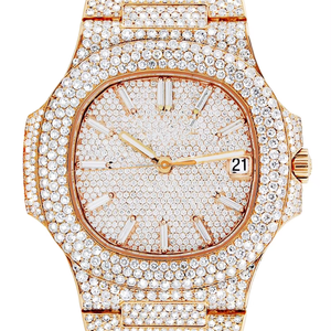 Ajuste de bisel de declaración de lujo Tono dorado Automático Lab Grown Diamond Relojes para hombres Moda antigua Premium Ocasiones de vidrio - Product Image 1