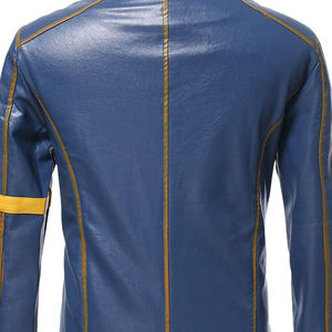 Chaqueta de Motociclista de Cuero para Hombre, Invierno, OEM, Piel de Cordero Genuina, Cortavientos, Cuello Alto, Impermeable - Product Image 6