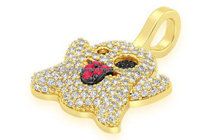 Pendentif Collier Hip Hop Plaqué Or 10K Tendance avec Breloques Diamant Moissanite VVS Motif Fantôme Snapchat Givré – Cadeau pour Lui/La - Product Image 2
