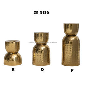 Zahid Exports Designer Natural Wood Handmade <b>Candle</b> Holder Exclusive Interior Collections Gold Finish <b>Crystal</b> Rhinestones - Product Image 4