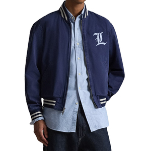 Premium Embroidered Heavyweight Canvas Zipper Front Track <b>Jacket</b> Men Vintage Americana OEM Custom Luxury Winter Workwear - Product Image 2