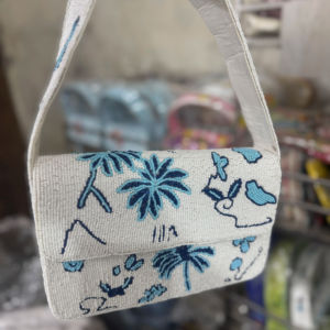 Cross-stitching & <b>Needlework</b> Indian Satin Silk Handmade Embroidery bag Party Favors Bags Closure Wrist Handbag Wedding - Product Image 2